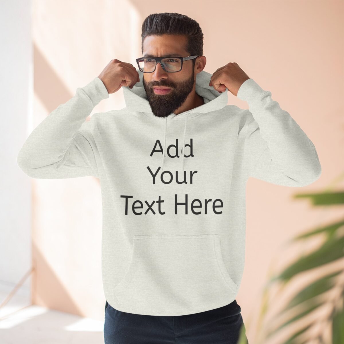 Premium Customizable Fleece Hoodie — Add Your Text Here, Personalized Pullover - Image 9