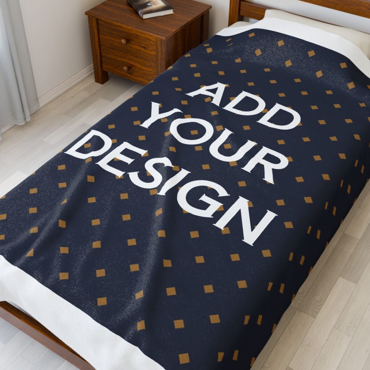 Custom Plush Blanket – Personalized Velveteen Cozy Throw (Upload Your Design) - Image 5
