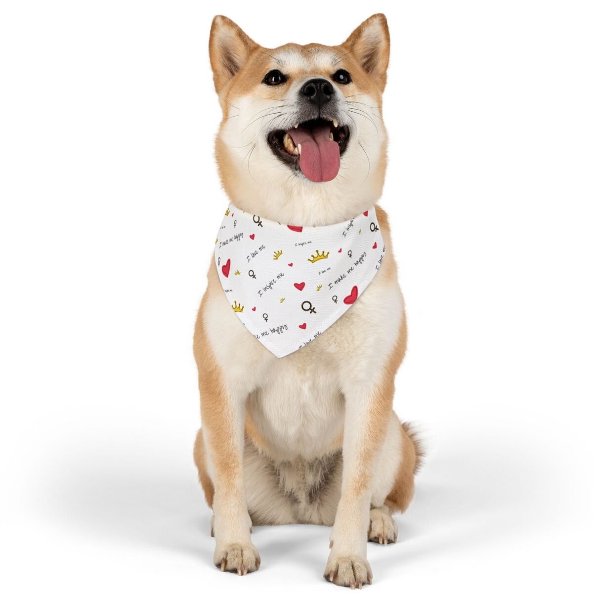 Valentine’s Day Pet Bandana Collar | Heart & Crown Dog Bandana with Adjustable Buckle - Image 4