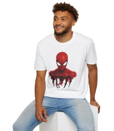 spider man inspired graphic t shirt – bold superhero art lightweight crew neck tee
