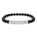 Personalized Stone Bead Bracelet – Custom Engraved Bar Bracelet for Women & Men - Image 5