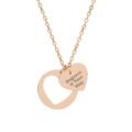 Personalized Heart Necklace: Premium Engraved Double Pendant for Ultimate Elegance - Image 2