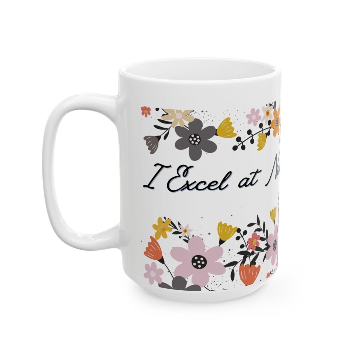 i excel at nodding in meetings funny office mug — aesthetic professional gift