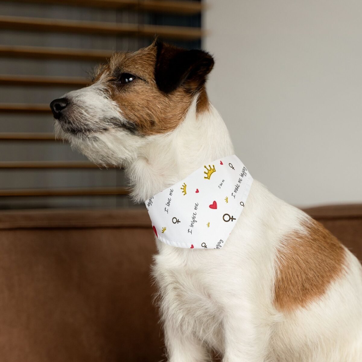 Valentine’s Day Pet Bandana Collar | Heart & Crown Dog Bandana with Adjustable Buckle - Image 8