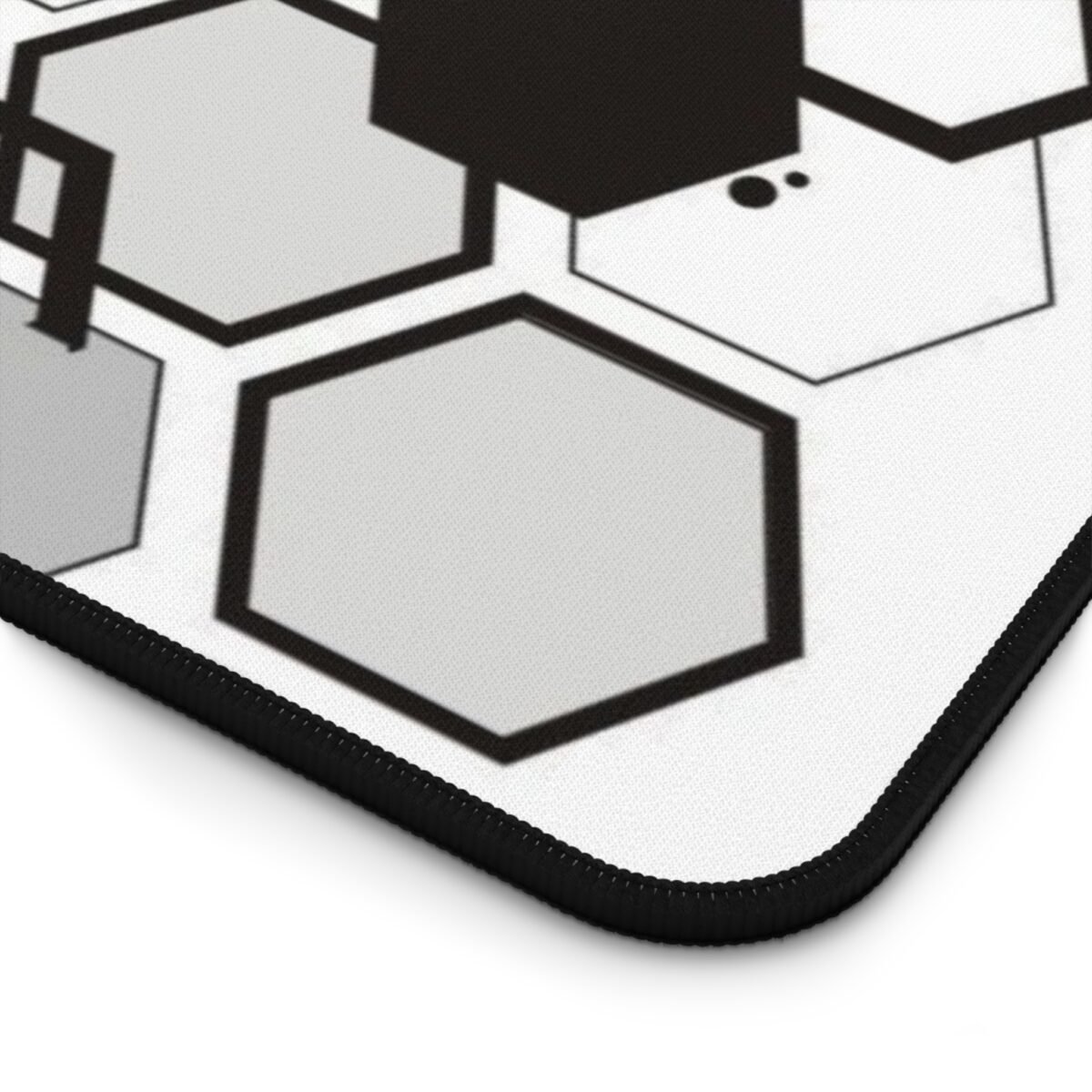 Hex Grid Desk Mat | Monochrome Geometric Gaming Mousepad & Desk Protector - Image 10