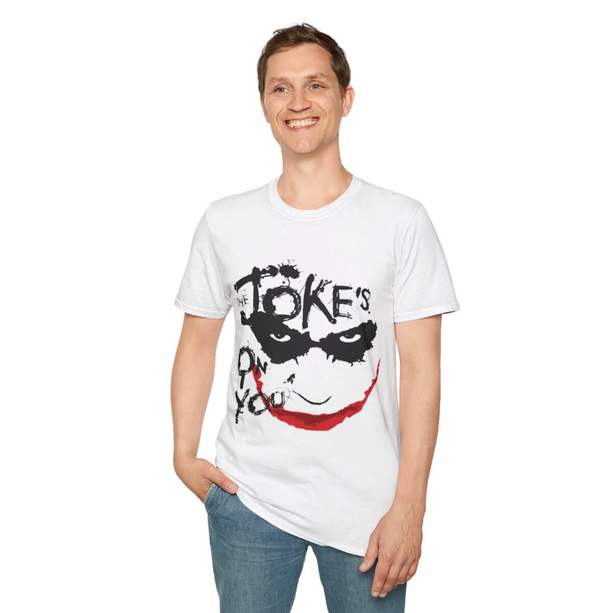 Dark Joker Smile Graphic T-Shirt – Premium Unique Street-Art Superhero Tee - Image 10