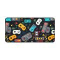 Retro Gaming Desk Mat — Controller & Cartridge Pattern Mouse Pad - Image 9