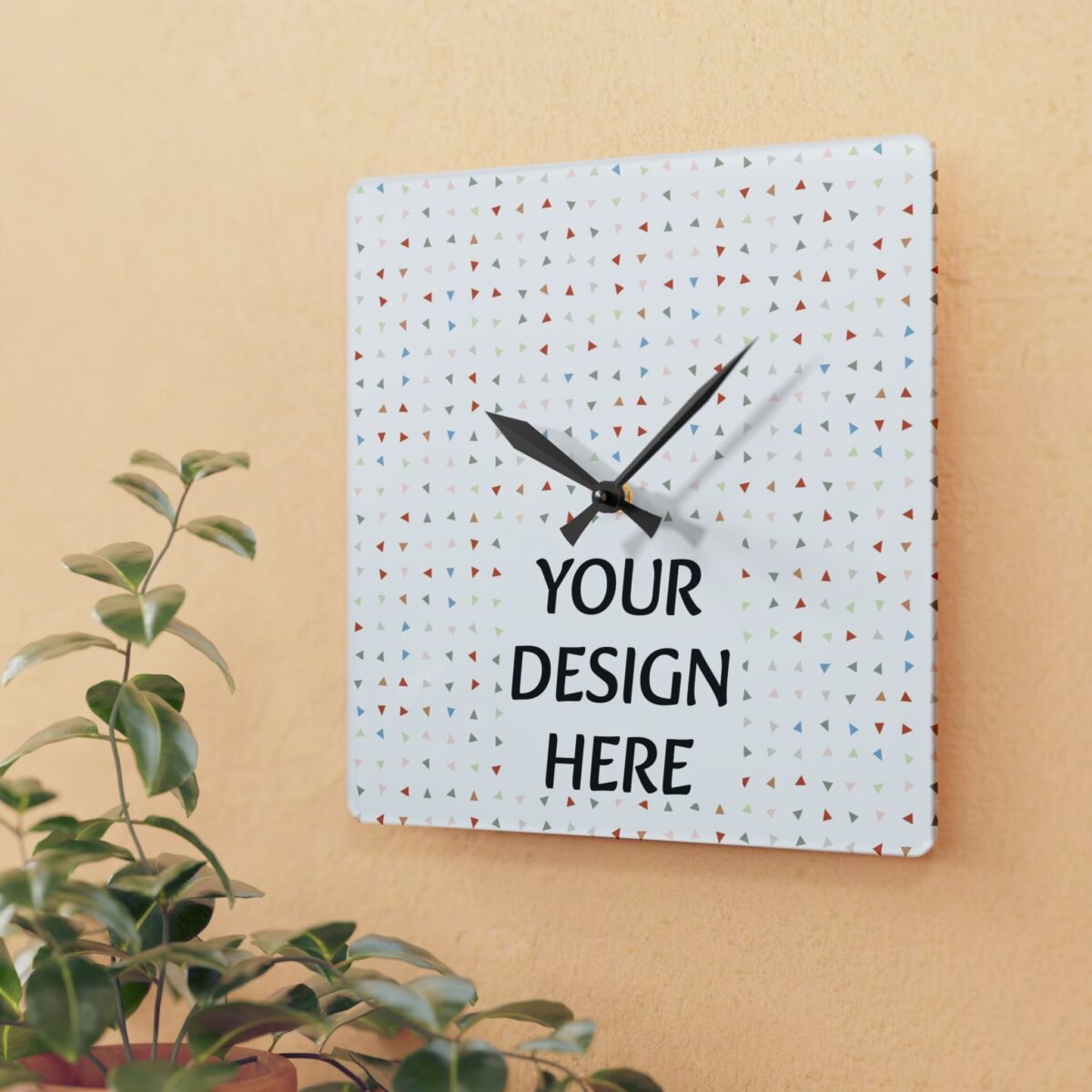 Custom Acrylic Wall Clock – Modern Round or Square Personalized Photo & Text Clock - Image 7