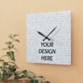 Custom Acrylic Wall Clock – Modern Round or Square Personalized Photo & Text Clock - Image 7