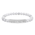 Personalized Stone Bead Bracelet – Custom Engraved Bar Bracelet for Women & Men - Image 4