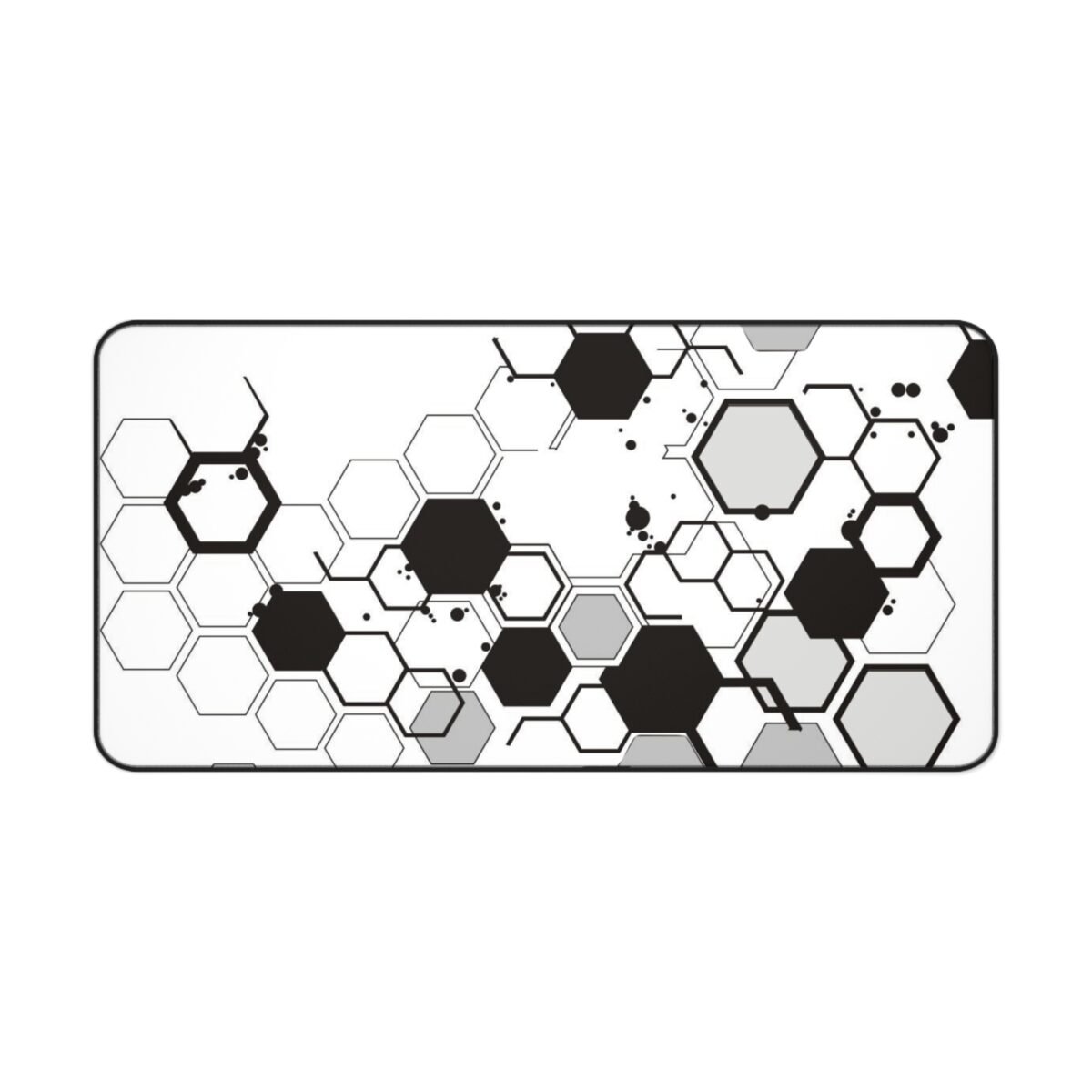 Hex Grid Desk Mat | Monochrome Geometric Gaming Mousepad & Desk Protector - Image 11