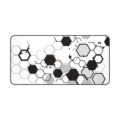 Hex Grid Desk Mat | Monochrome Geometric Gaming Mousepad & Desk Protector - Image 11