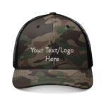 Camo Trucker Hat | Personalized Embroidered Cap with Custom Text or Logo