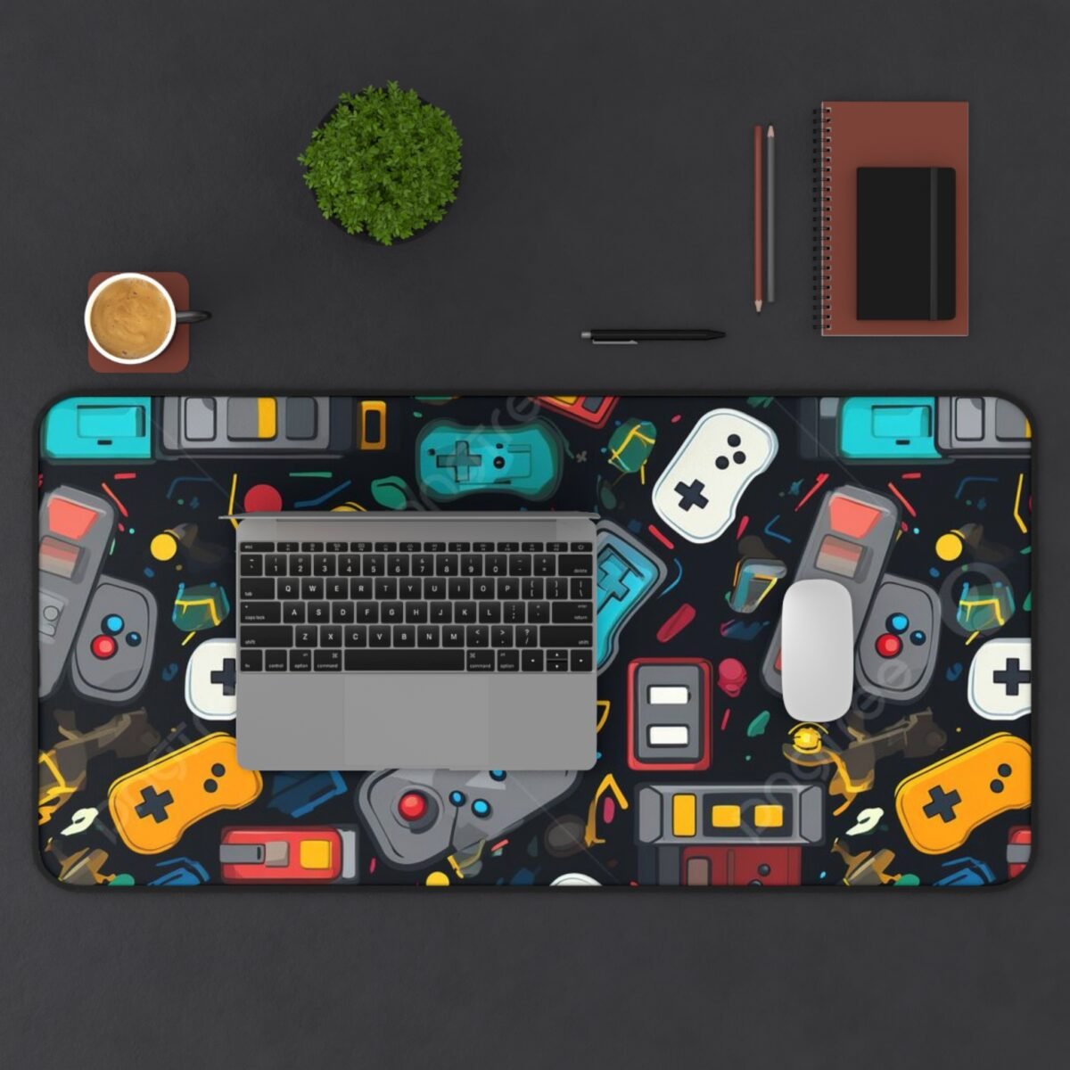 Retro Gaming Desk Mat — Controller & Cartridge Pattern Mouse Pad - Image 11