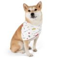 Valentine’s Day Pet Bandana Collar | Heart & Crown Dog Bandana with Adjustable Buckle