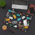 Retro Gaming Desk Mat — Controller & Cartridge Pattern Mouse Pad - Image 4
