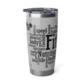 Fitness Inspired 20oz Stainless Steel Travel Tumbler | Vacuum Insulated Workout Cup - Image 2