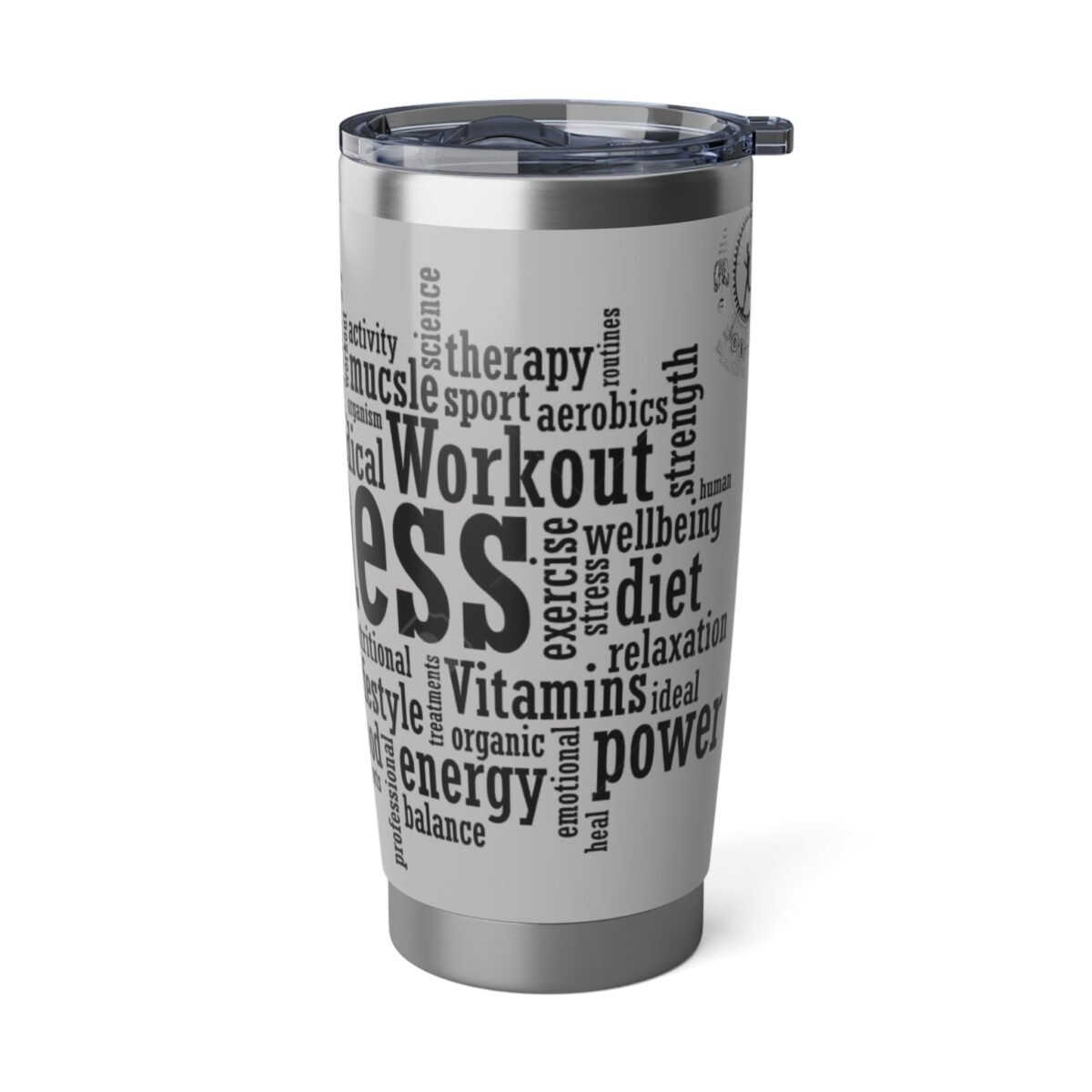 Fitness Inspired 20oz Stainless Steel Travel Tumbler | Vacuum Insulated Workout Cup - Image 3