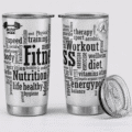 Fitness Inspired 20oz Stainless Steel Travel Tumbler | Vacuum Insulated Workout Cup - Image 5