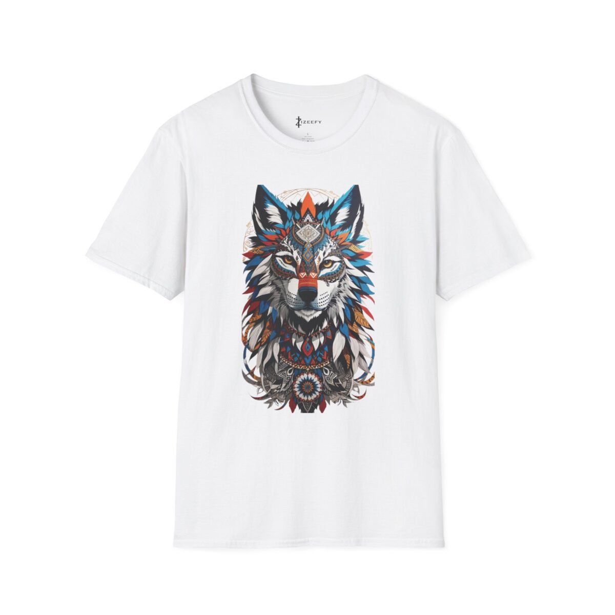 Wolf Mandala Graphic T-Shirt | Intricate Spiritual Geometric Wolf Tee for Men & Women - Image 5