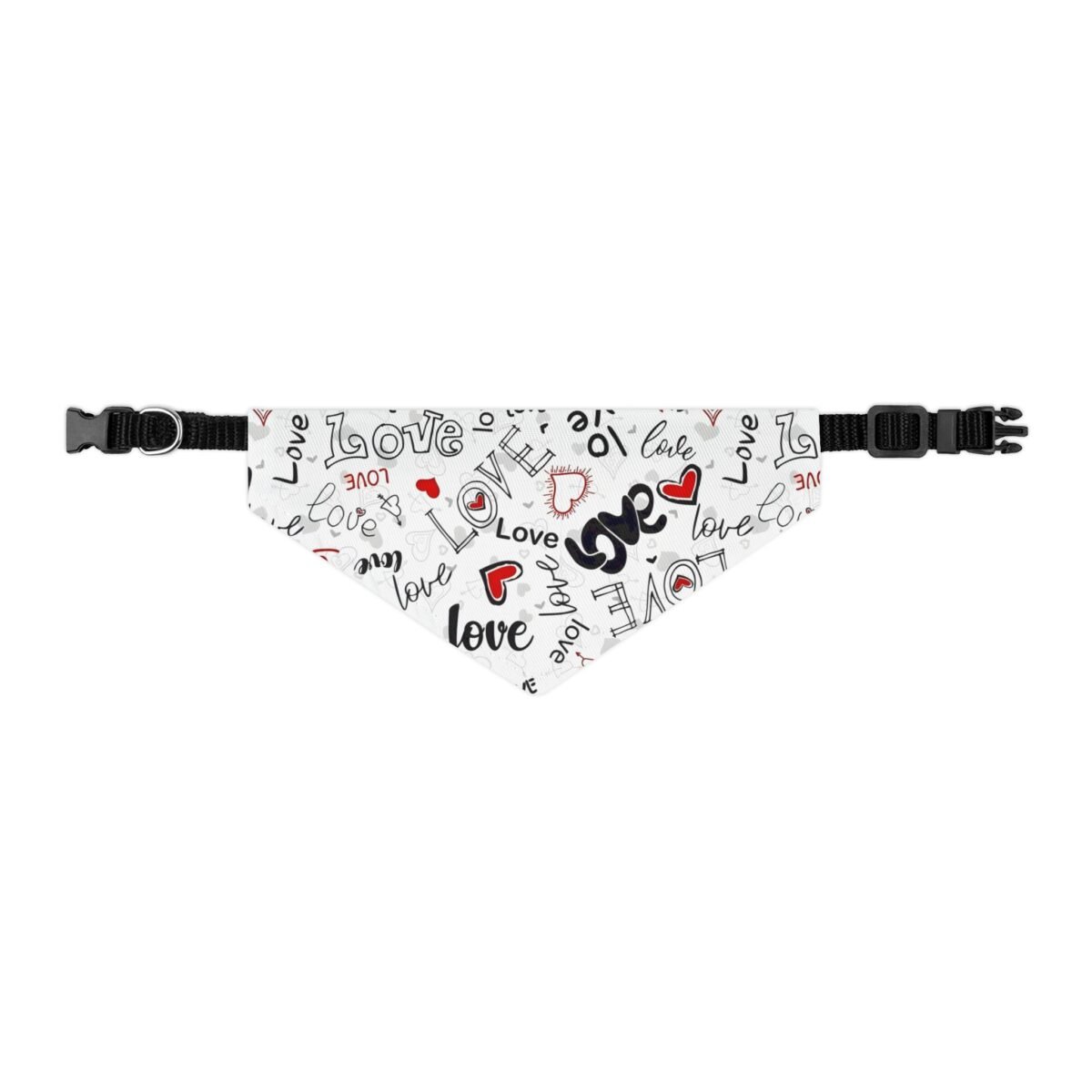 Valentine’s Day Dog Bandana Collar with Hearts & “Love” Print | Adjustable Pet Bandana for Dogs - Image 9