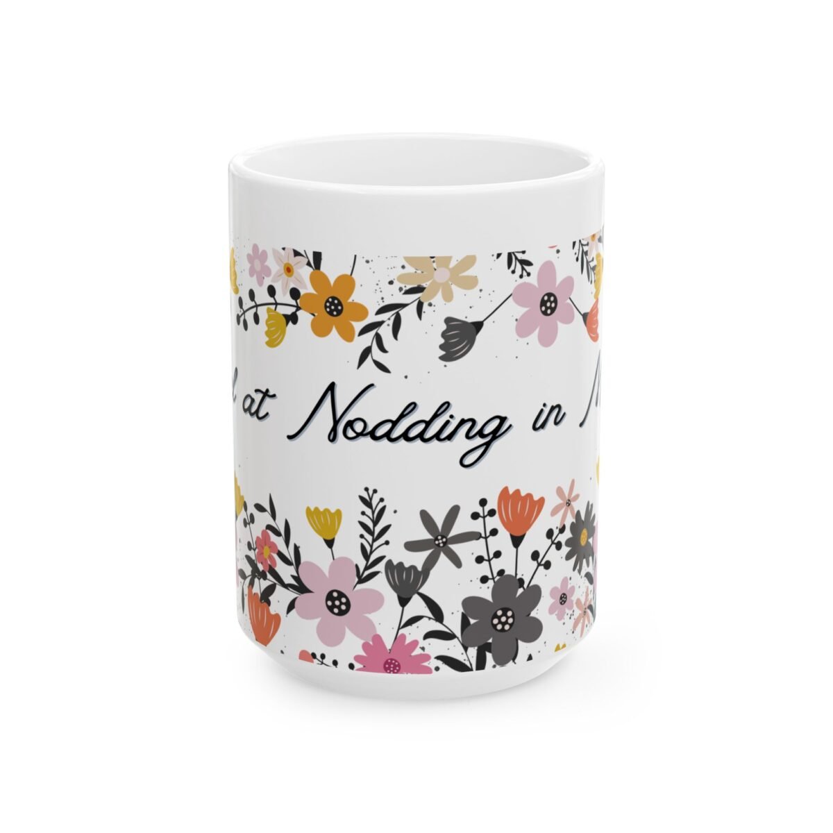 i excel at nodding in meetings funny office mug — aesthetic professional gift