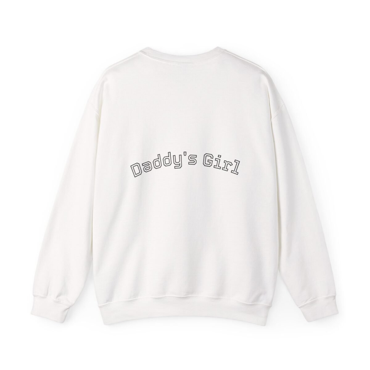 super dad crewneck sweatshirt — "daddy’s girl" back print, father & child hug gift