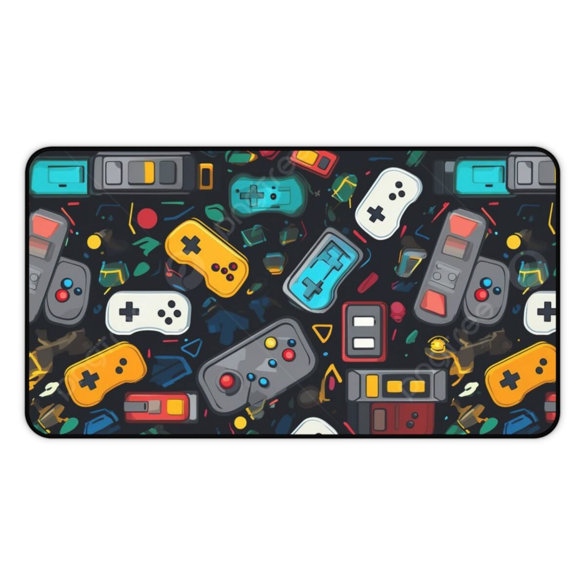 Retro Gaming Desk Mat — Controller & Cartridge Pattern Mouse Pad - Image 5