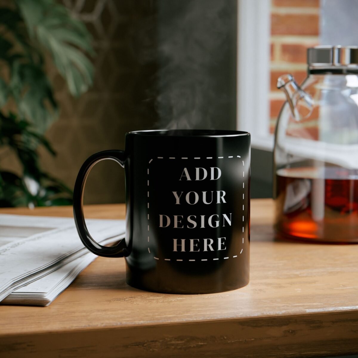 Custom Black Coffee Mug – Add Your Text & Image Design (11oz, 15oz) - Image 4