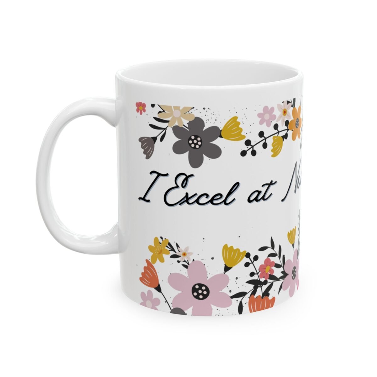 i excel at nodding in meetings funny office mug — aesthetic professional gift