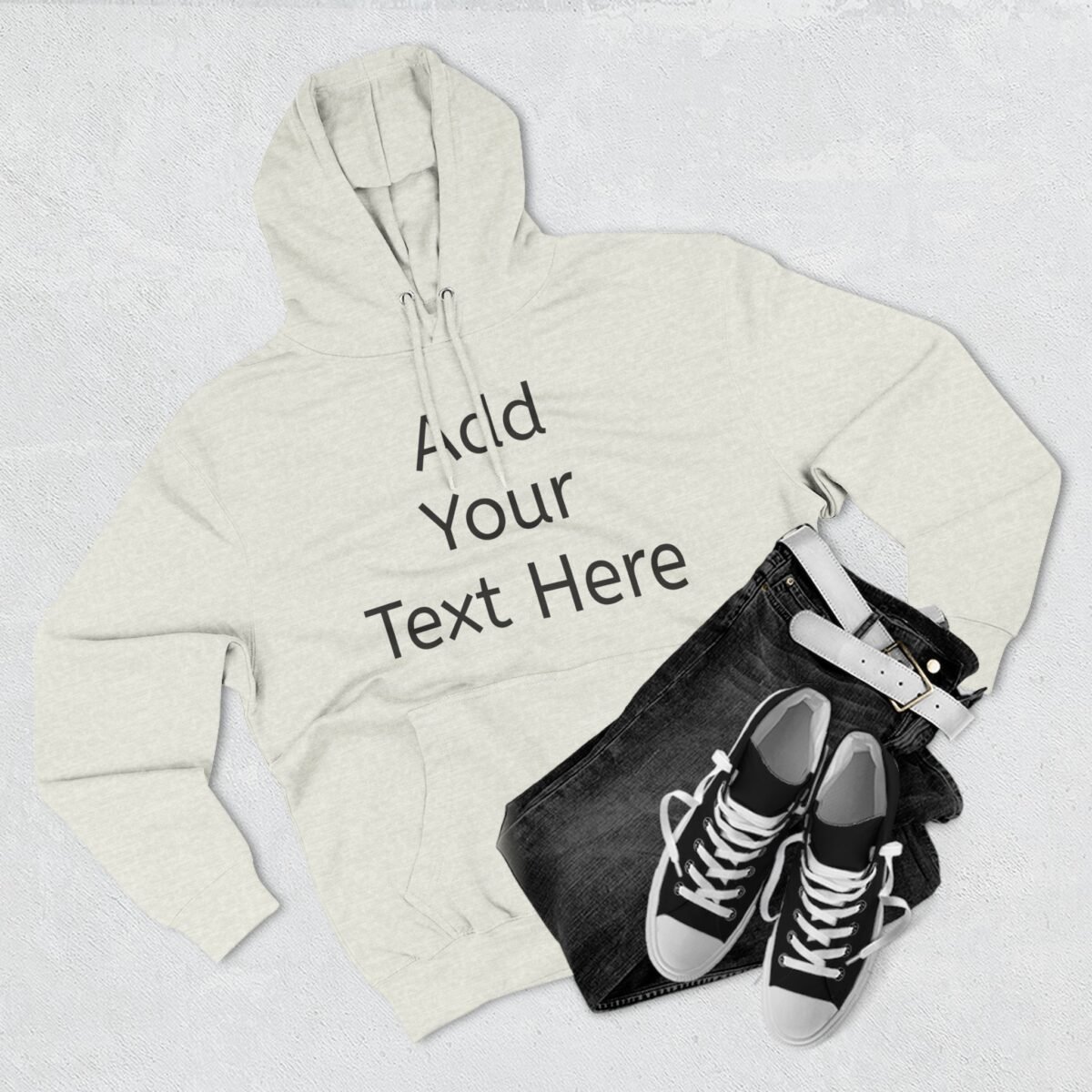 Premium Customizable Fleece Hoodie — Add Your Text Here, Personalized Pullover - Image 8