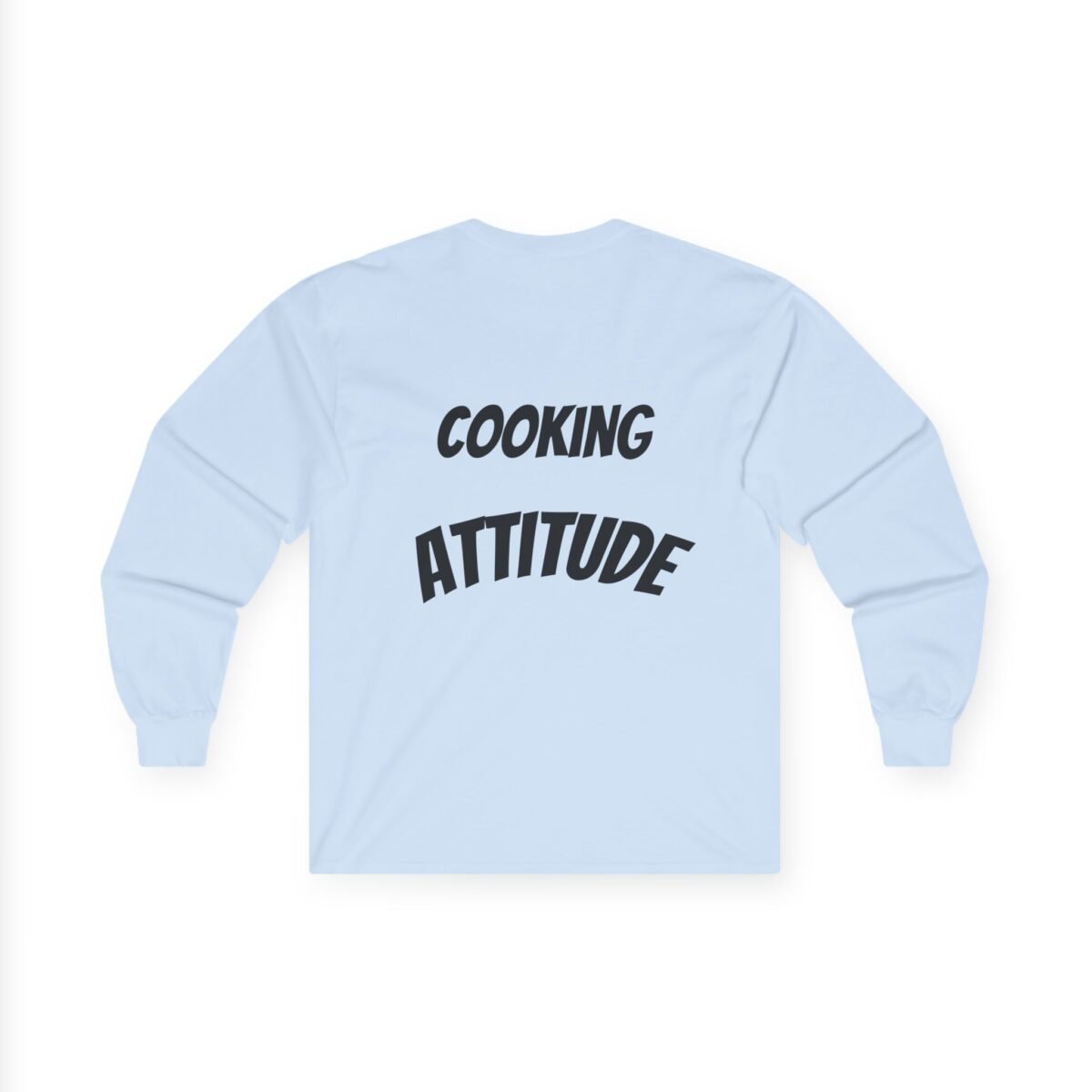 work in progress graphic long sleeve tee — vintage cotton cooking attitude shirt