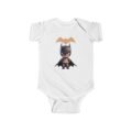 Baby Superhero Bodysuit Bat Theme – Soft Cotton Cartoon Hero Infant Onesie - Image 4