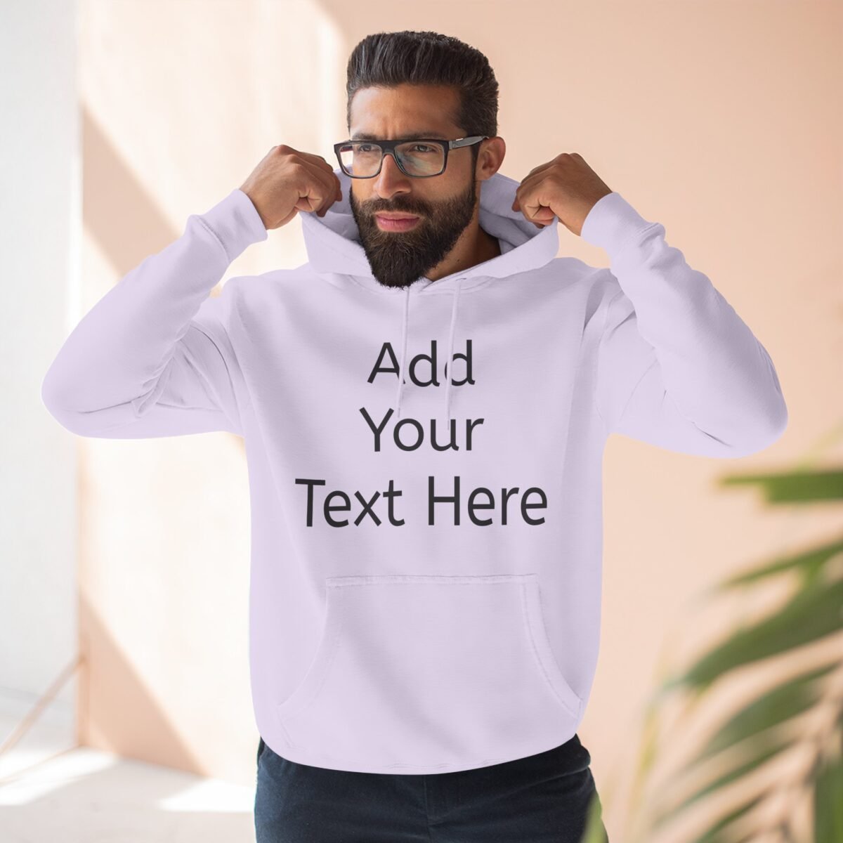 Premium Customizable Fleece Hoodie — Add Your Text Here, Personalized Pullover - Image 12