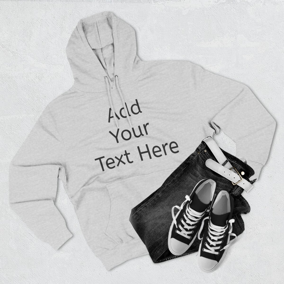 Premium Customizable Fleece Hoodie — Add Your Text Here, Personalized Pullover - Image 3