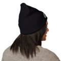 Embroidered Peace Logo Cuffed Beanie | Classic Knit Unisex Winter Hat - Image 29