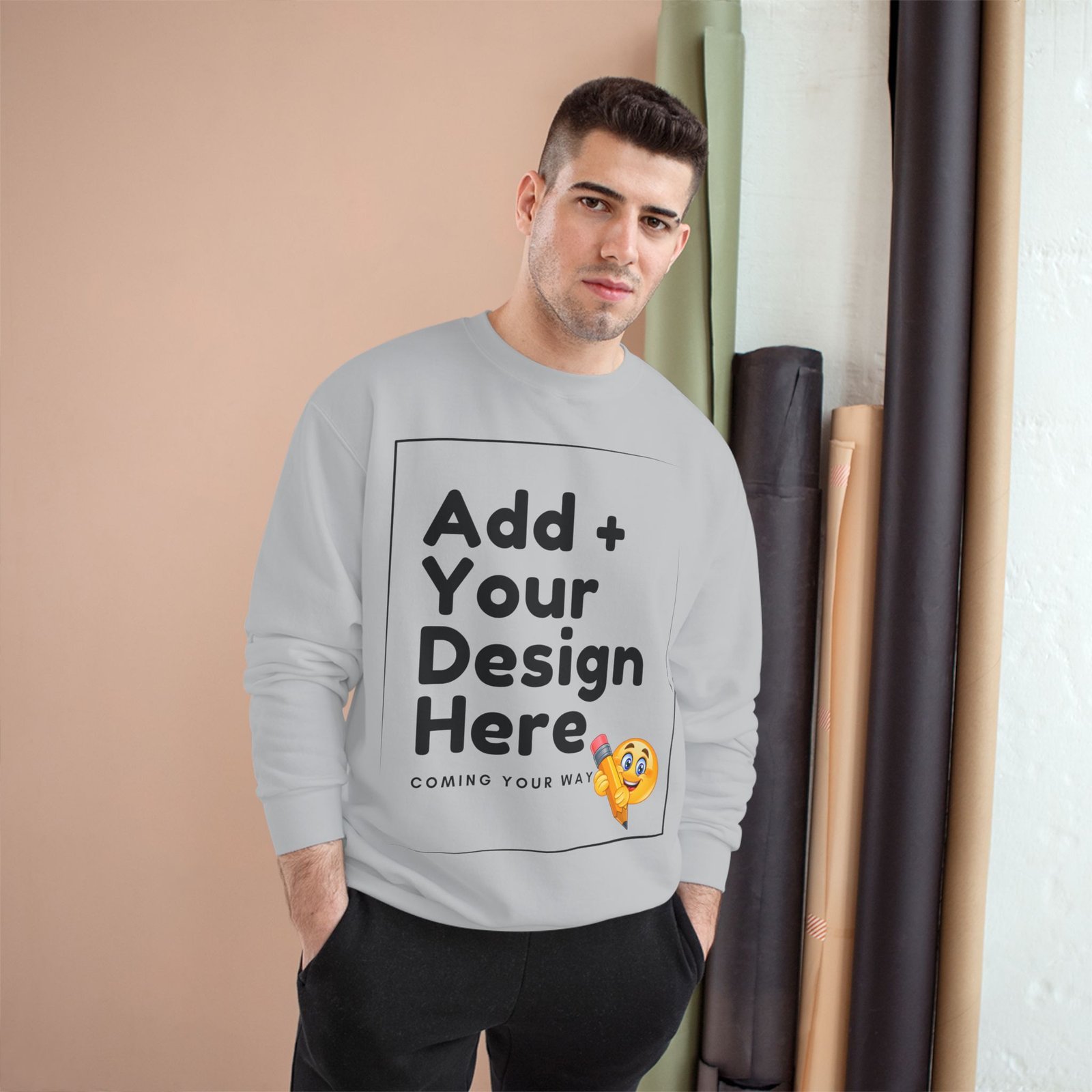 7402821805347617367_2048.jpeg Champion® Crewneck Sweatshirt – Custom Printed Unisex Pullover | Personalized Design - Image 1