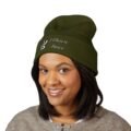 Embroidered Peace Logo Cuffed Beanie | Classic Knit Unisex Winter Hat - Image 7