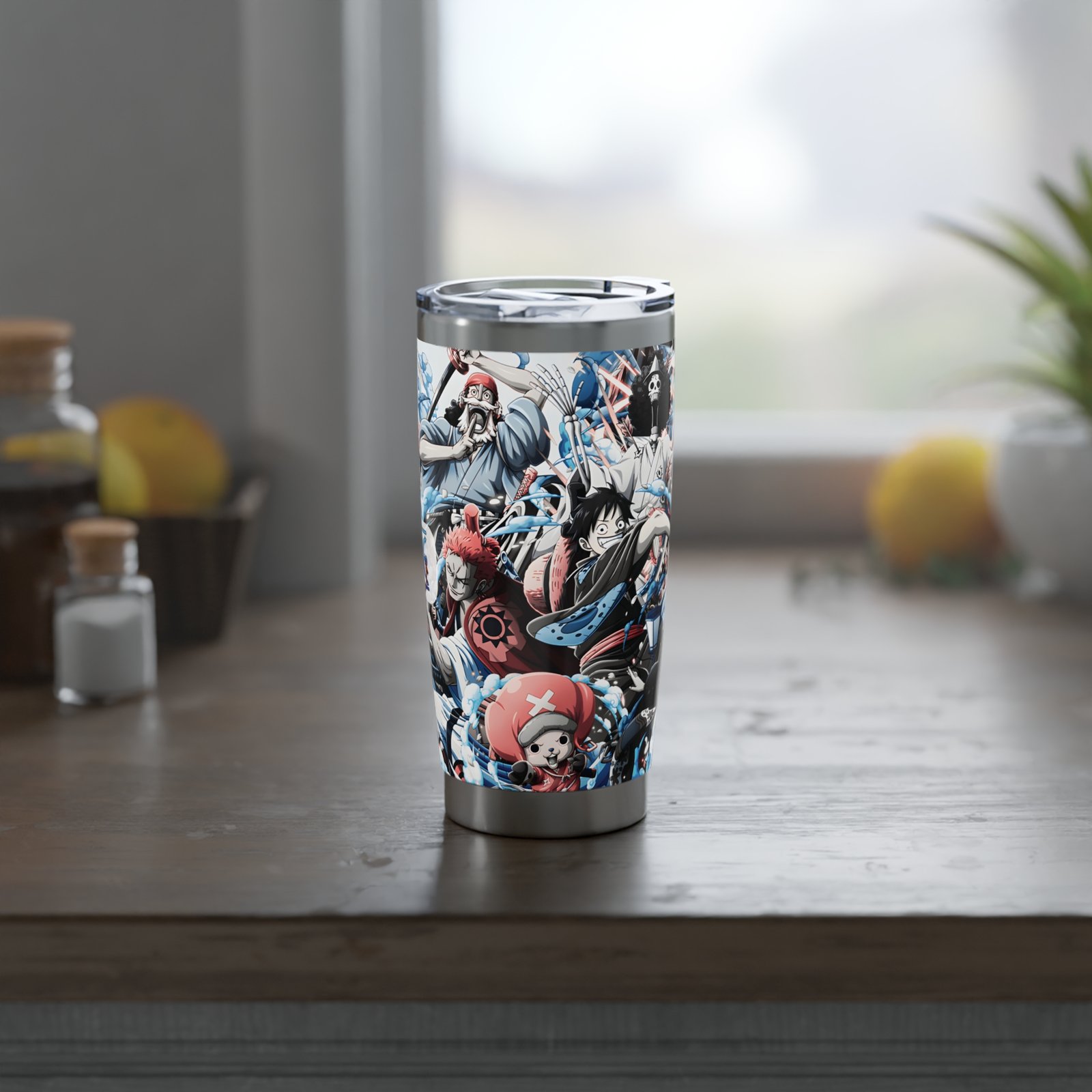 7688668887077391731_2048.jpeg Anime Crew 20oz Stainless Steel Travel Tumbler | One Piece Manga-Inspired Vacuum Insulated Cup - Image 1