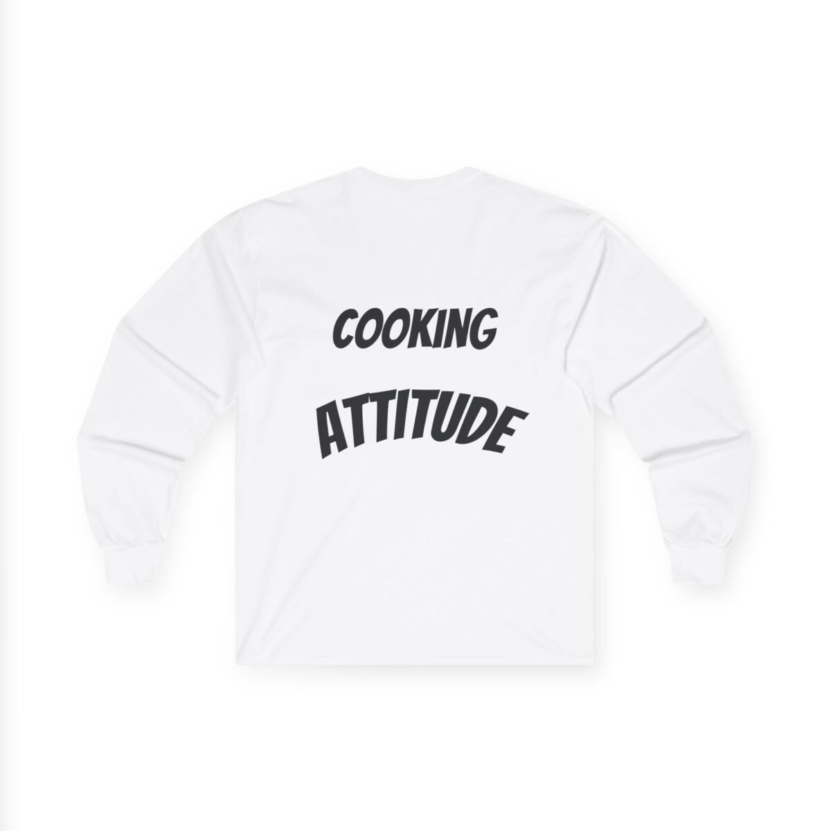 work in progress graphic long sleeve tee — vintage cotton cooking attitude shirt