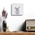 Custom Acrylic Wall Clock – Modern Round or Square Personalized Photo & Text Clock - Image 8