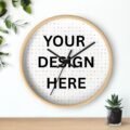 Custom Wall Clock – Minimal Personalized Photo & Text Home Décor
