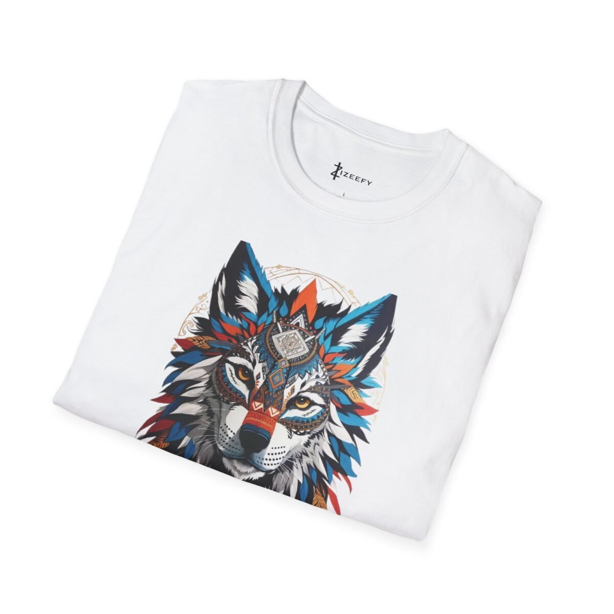 Wolf Mandala Graphic T-Shirt | Intricate Spiritual Geometric Wolf Tee for Men & Women - Image 8